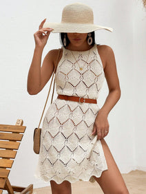 Split Thigh Beach Cover-Up Dress